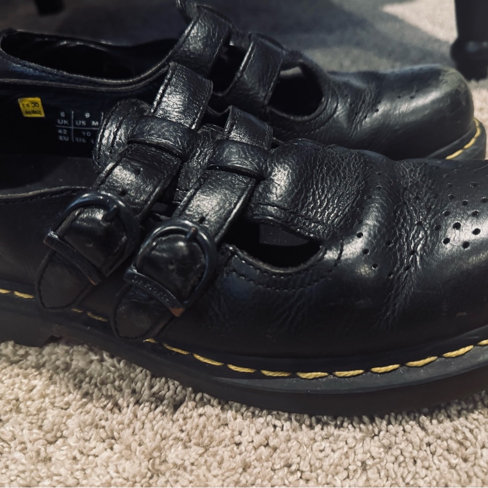 Dr. Martens Black Leather Platform Mary Jane Shoes - Picture 3 of 5